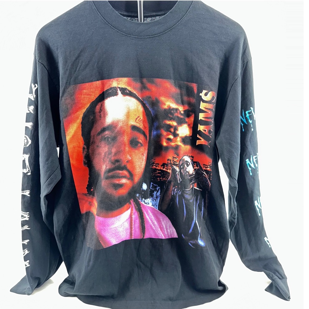 A$AP Yams Tribute Long Sleeve Graphic Tee Hip Hop Streetwear Mens M